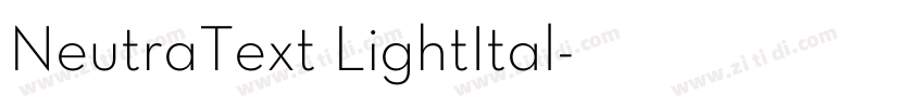 NeutraText LightItal字体转换